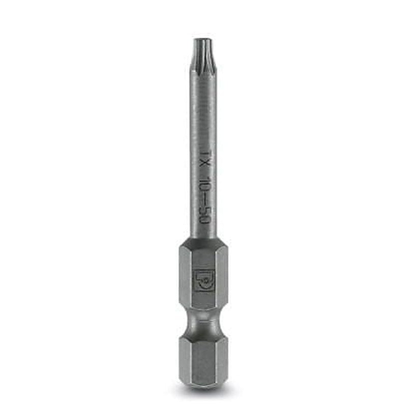 Phoenix Contact Screwdriver Bit, 6.35 mm Tip, T10 Tip, Torx Drive, 50 mm Overall 5-Piece