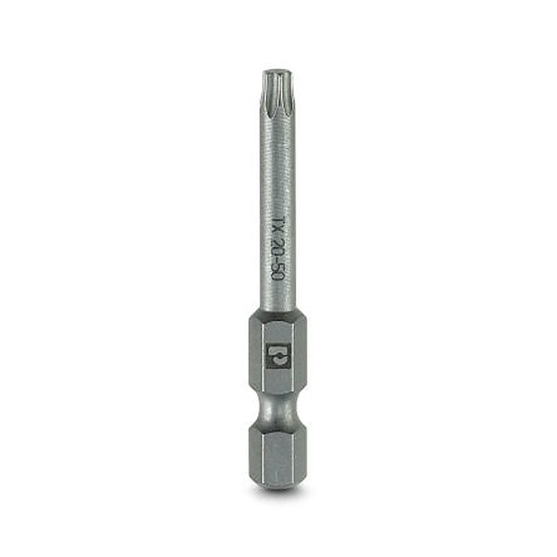 Phoenix Contact Driver Bit, 1/4 in Tip, TX 20 x 50 mm Tip, Torx Drive, 50 mm Overall