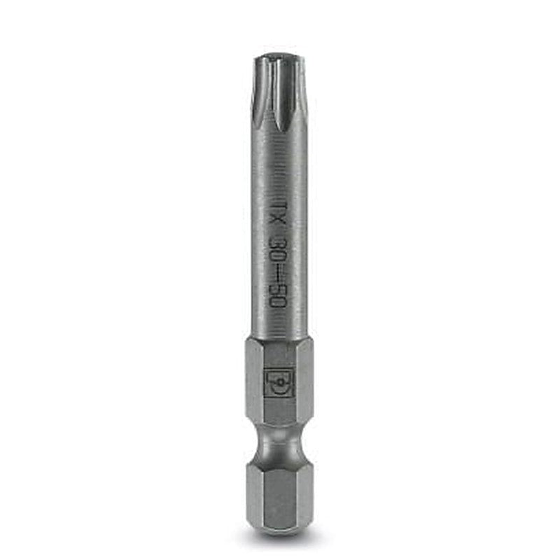 Phoenix Contact Screwdriver Bit, 6.35 mm Tip, T30 Tip, Torx Drive, 50 mm Overall 5-Piece