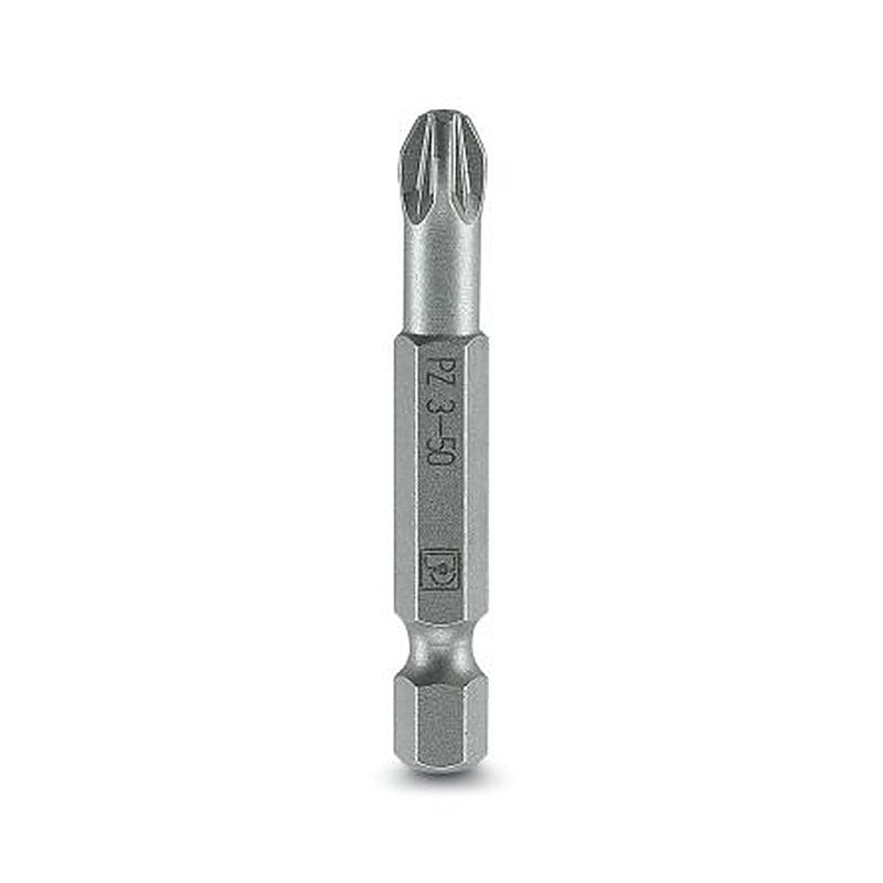 Phoenix Contact Driver Bit, 1/4 in Tip, PZ 3 x 50 mm Tip, Pozidriv Drive, 70 mm Overall 5-Piece