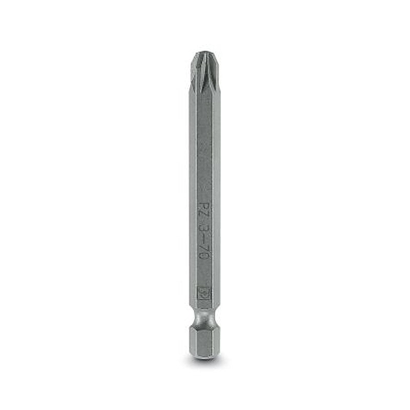 Phoenix Contact Driver Bit, 1/4 in Tip, PZ 3 x 70 mm Tip, Pozidriv Drive, 70 mm Overall 5-Piece