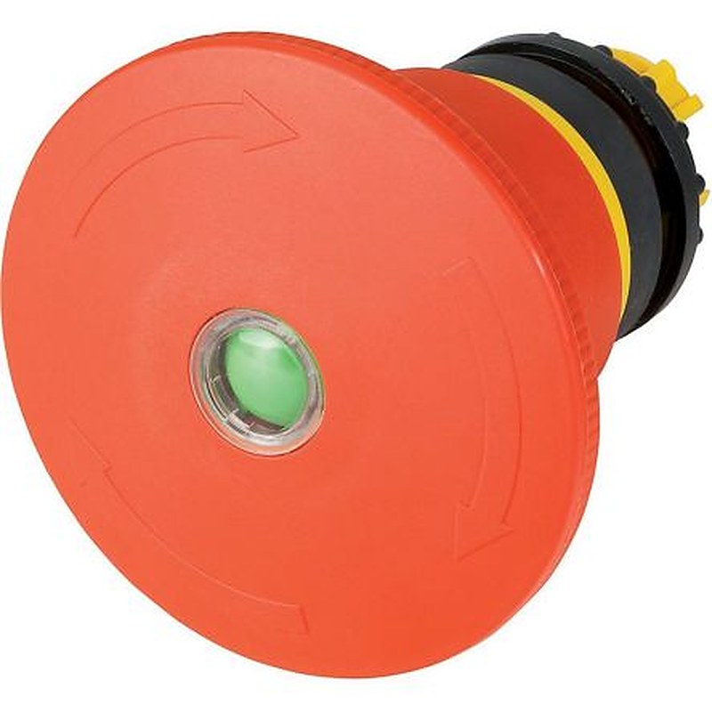 Eaton RMQ Titan M22 Series Turn to Release Emergency Stop Push Button, Front Fixing, Base Fixing, 22.5 mm Cutout, IP67,