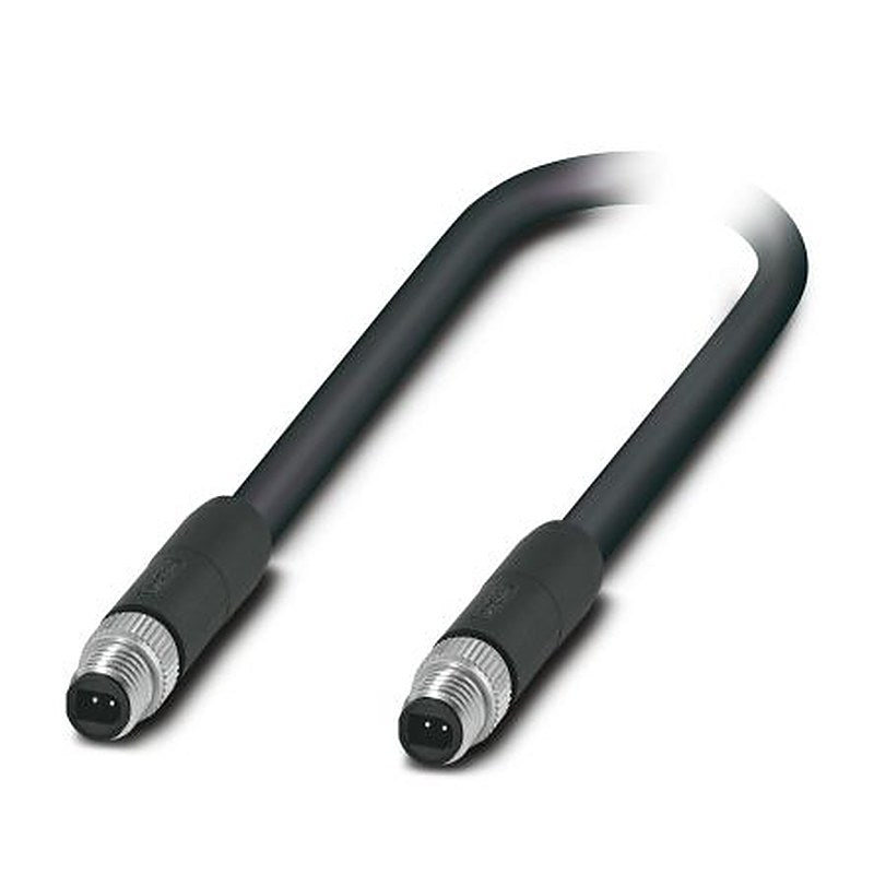 Phoenix Contact SPE, 2 m Ethernet Cable, Black, Shielded 2 Screened Polyvinyl Chloride Sheath