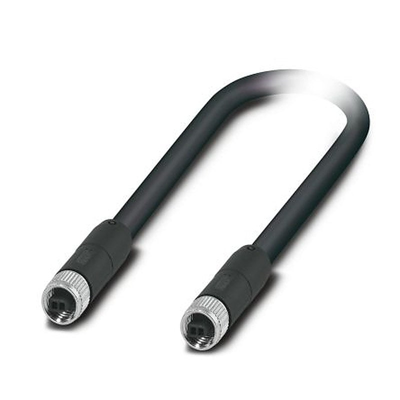 Phoenix Contact SPE, 2 m Ethernet Cable, Black, Shielded 2 Screened Polyvinyl Chloride Sheath
