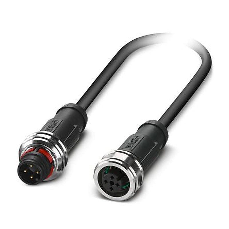 Phoenix Contact Male M12 Male Connector to Female M12 Female Connector Sensor Actuator Cable, 1.5 m
