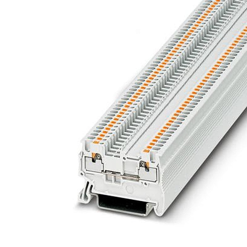 Phoenix Contact 1230474 PT Series Feed Through Terminal Block White, 1.5mm², 1-Level, Push-in, IECEx, EAC Ex, ATEX