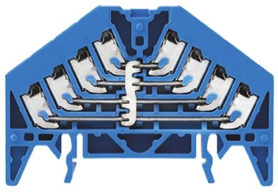 Weidmüller 1267920000 P Series DIN Rail Terminal Block Blue, 1.5mm², 4-Level, Push-in