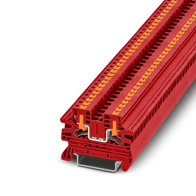 Phoenix Contact 1291478 PTV Series Feed Through Terminal Block Red, 2.5mm², 1-Level, Push-in