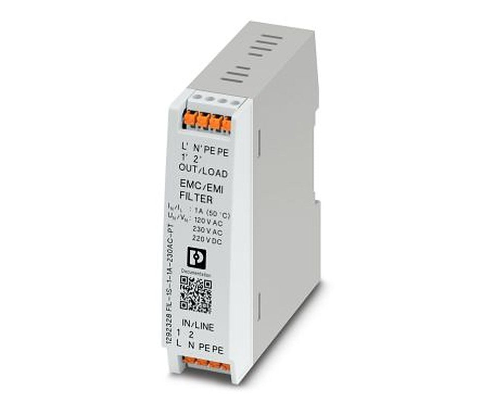 Phoenix Contact 1 A 230V ac 50Hz, 60 Hz, DIN Rail EMC Filter, Push In 1 Phase
