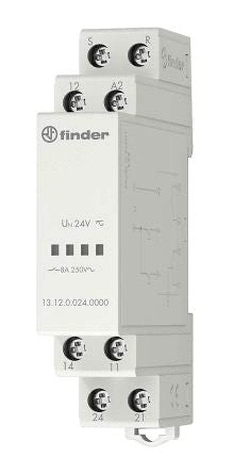 Finder DIN Rail Power Relay, 12V ac/dc Coil, 8A Switching Current, SPDT