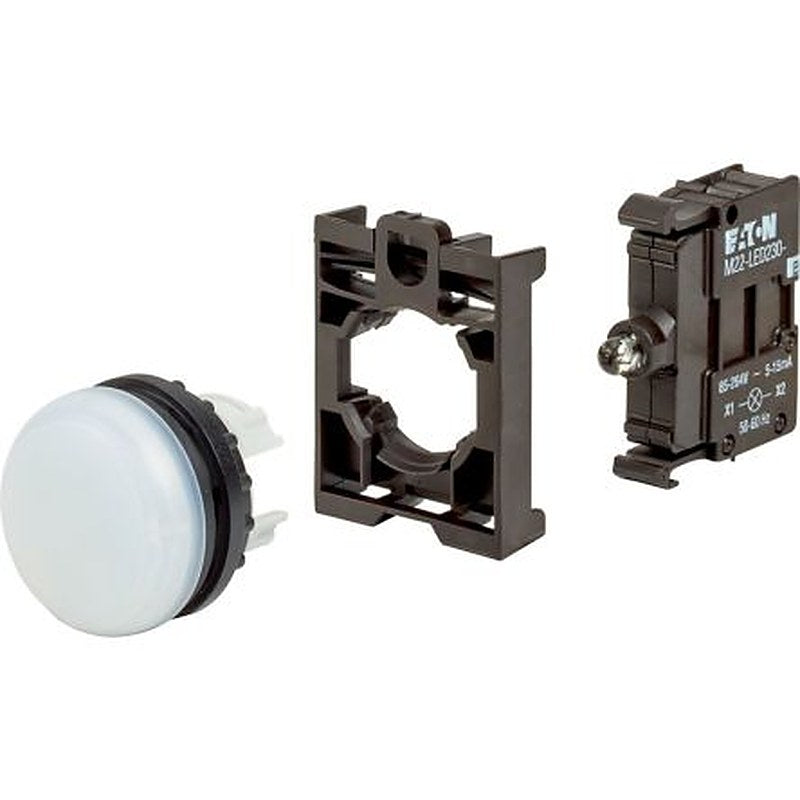 Eaton, Eaton Moeller White LED Indicator, 22.5 mm Cutout, IP67, IP69K, Round, 230V ac