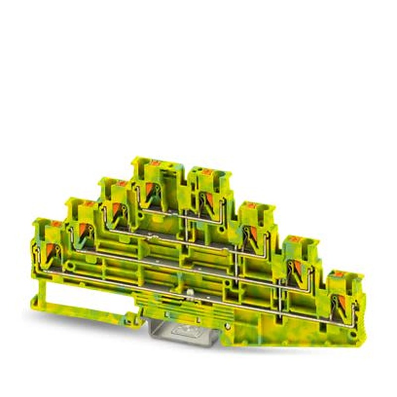 Phoenix Contact 13364 Series Earth Terminal Block Grey, 0.14mm², 4-Level, Push-in