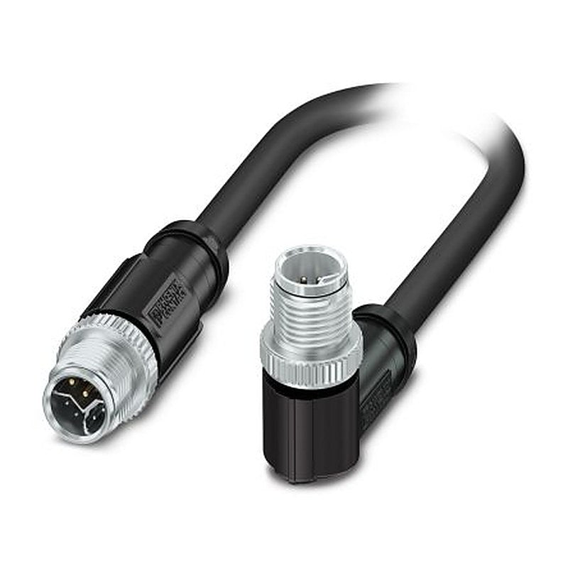 Phoenix Contact M12, 10 m Ethernet Cable, Black Screened Polyurethane Sheath