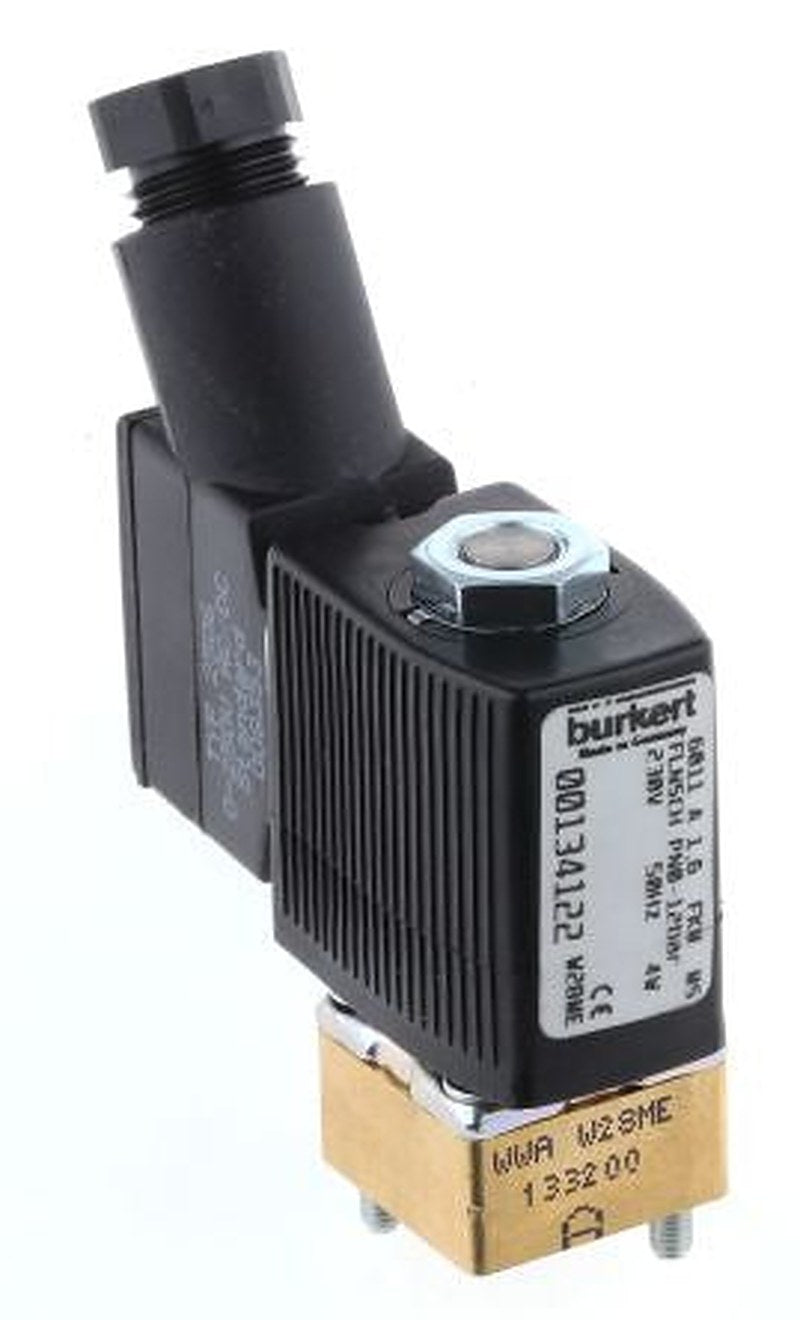 Burkert Solenoid Valve 134122, 2 Port, NC, 230V ac