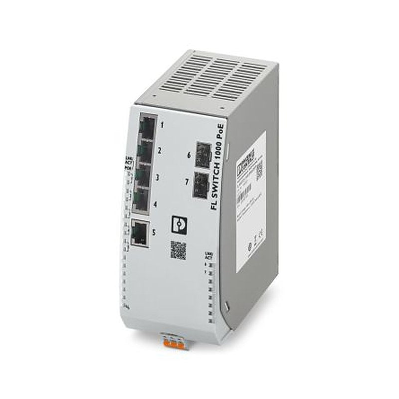 Phoenix Contact FL SWITCH 1100-5POE-2SFP Unmanaged 5 Port Network Switch Power Over Ethernet