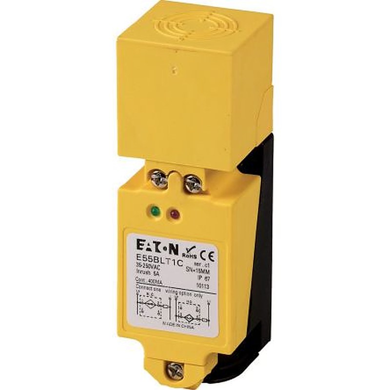 Eaton 135812 E55BLT1C Rectangular Inductive Proximity Sensor 2-Wire E55 250V 15 mm 250 V ac 24 V dc 400mA
