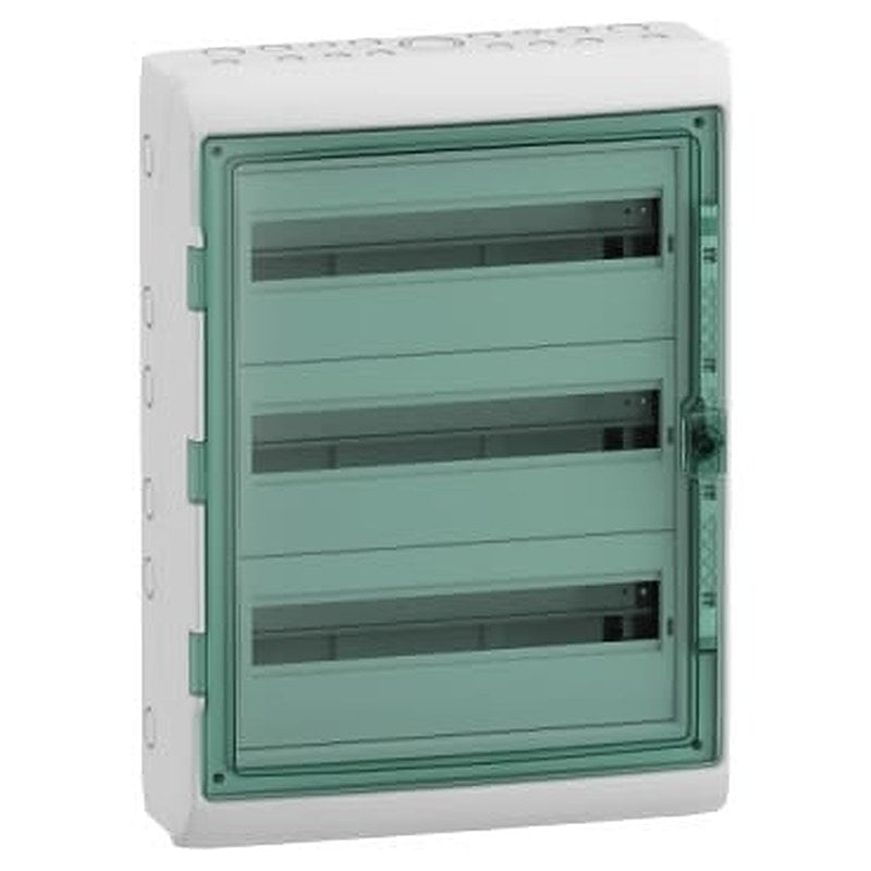 Schneider Electric Mureva Light Grey Smooth Polymer Electrical Enclosure, IEC, IP65, Surface Mount Mount, 1 Gangs 610 mm