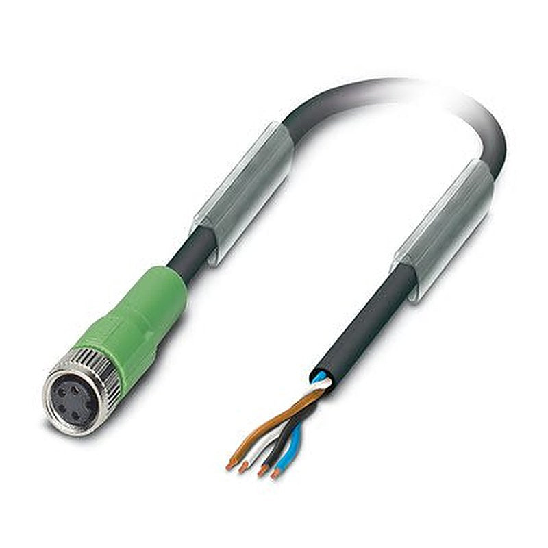 Phoenix Contact 4 way Free Cable End to Female 4 way M8, Straight Sensor Actuator Cable, 5 m