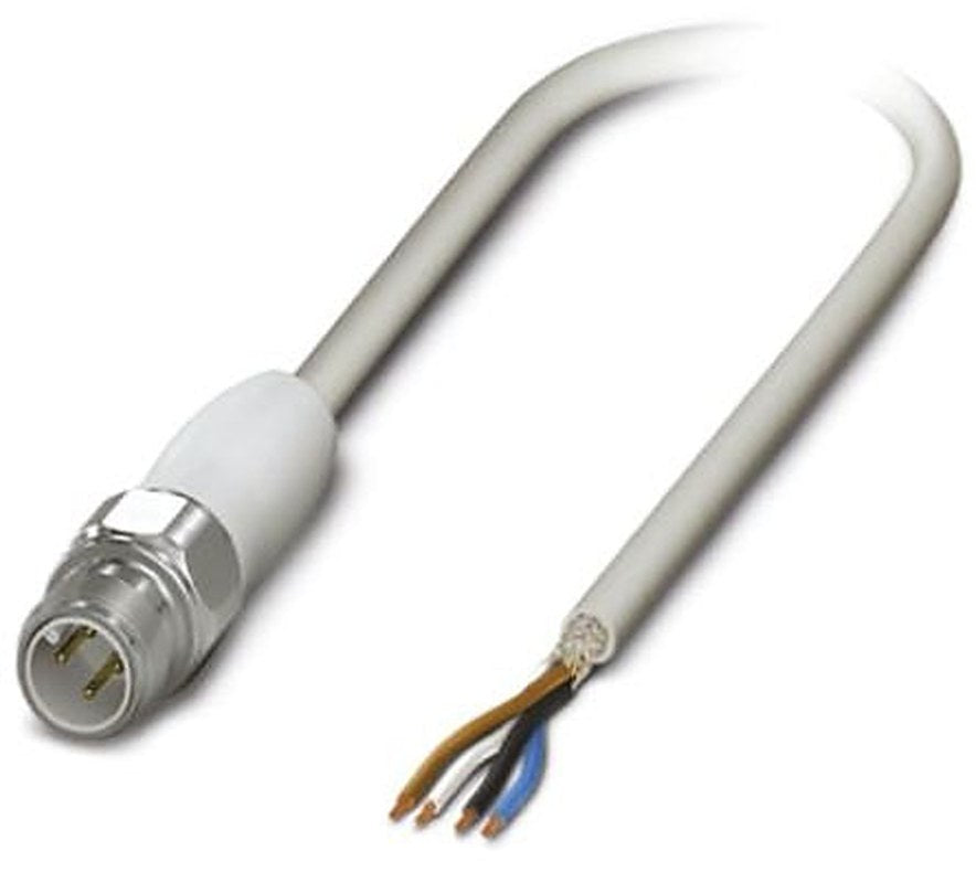 Phoenix Contact Male 4 way M12, Straight to 4 way Unterminated Sensor Actuator Cable, 5 m