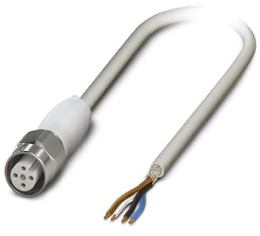 Phoenix Contact Female 4 way M12, Straight to 4 way Unterminated Sensor Actuator Cable, 5 m