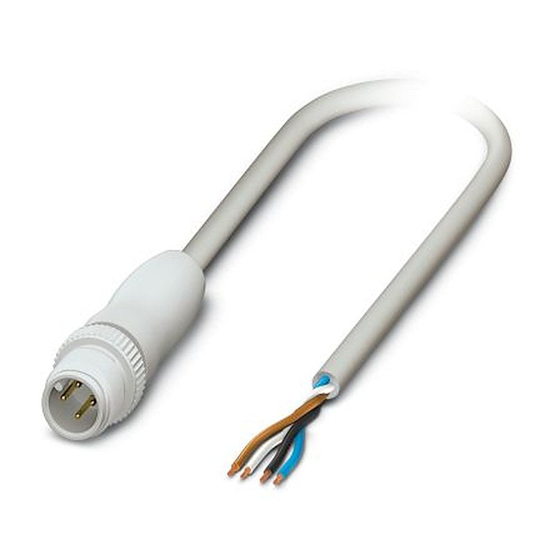 Phoenix Contact Male 4 way M12 to 4 way M12 Sensor Actuator Cable, 3 m