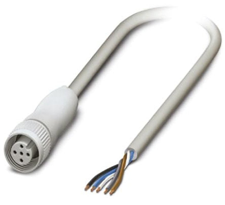 Phoenix Contact Female 5 way Straight to 5 way Unterminated Sensor Actuator Cable, 5 m