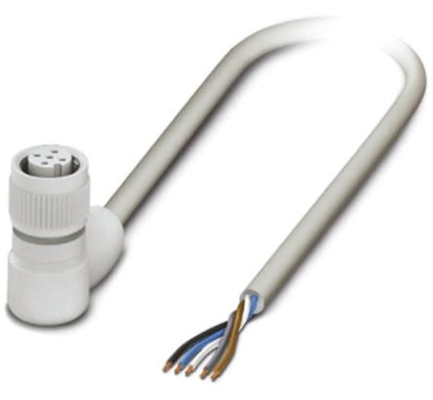Phoenix Contact Female 5 way Right Angle to 5 way Unterminated Sensor Actuator Cable, 5 m