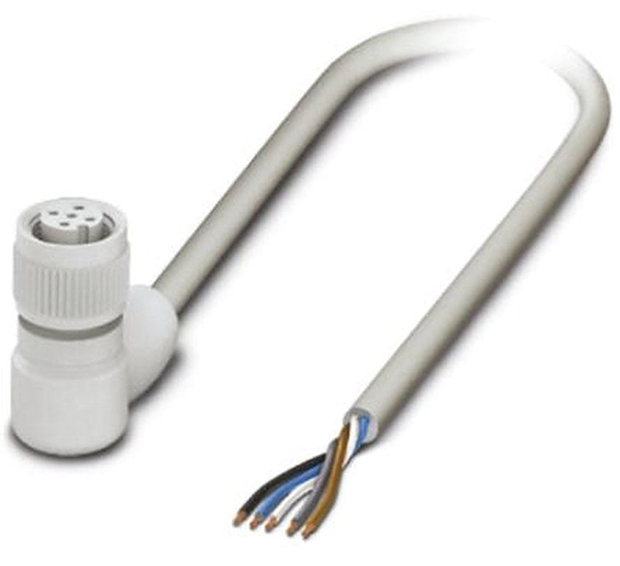 Phoenix Contact Female 5 way Right Angle to 5 way Unterminated Sensor Actuator Cable, 5 m