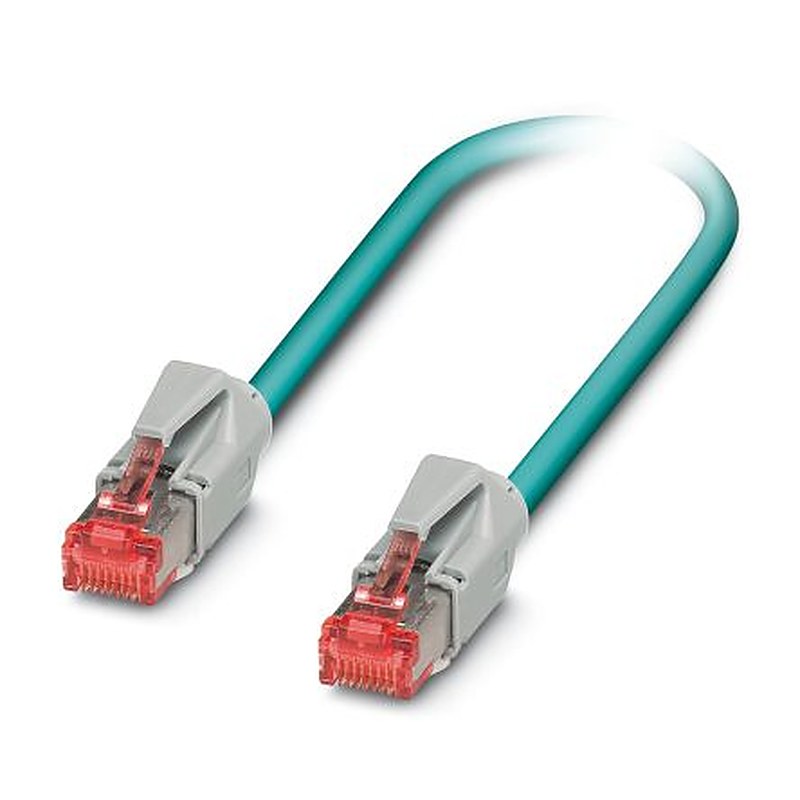 Phoenix Contact VS-IP20-IP20-93E/0.3, 3 m Cat5e Ethernet Cable, Black, Shielded 2 Polyurethane Sheath