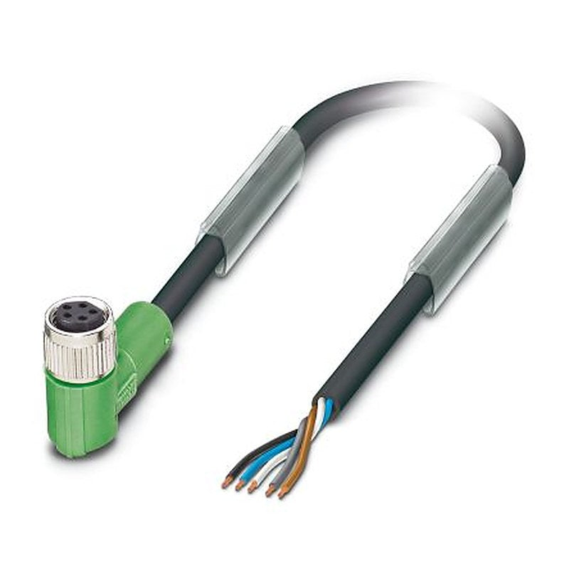 Phoenix Contact Female 5 way Right Angle to 5 way Unterminated Sensor Actuator Cable, 5 m