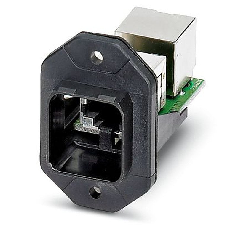 Phoenix Contact VS-PPC-F1-RJ45-POBK-1RF-BU/BU Series RJ45 Shielded Coupler, Cat5e