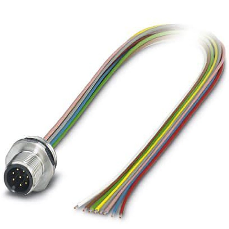 Phoenix Contact Male 8 way M12, Straight to Unterminated Sensor Actuator Cable, 500 mm