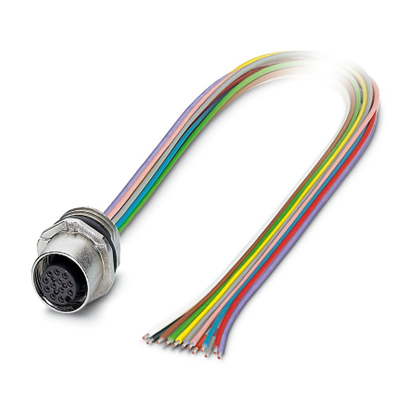 Phoenix Contact, 12 Contacts, Front, Front, M12 Connector, Socket, Socket, Female, IP65, IP65, IP67, IP67, IP69K, IP69K,