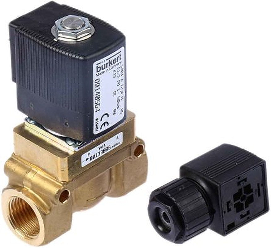 Burkert Solenoid Valve 134590, 2 Port, NC, 24V dc