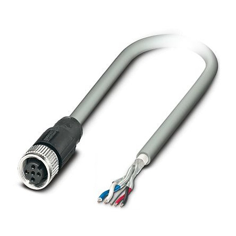 Phoenix Contact Female M12, Straight Bus Cable, 5 m