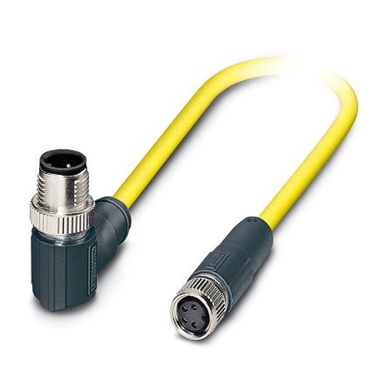 Phoenix Contact Female 4 way M8, Straight to Male 4 way Straight Socket M8 Sensor Actuator Cable, 1.5 m