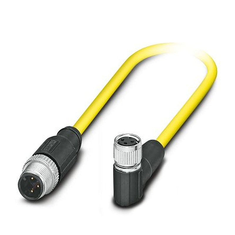 Phoenix Contact Male 3 way Right Angle to Female 3 way Straight Sensor Actuator Cable, 500 mm