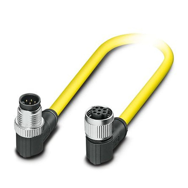 Phoenix Contact Male 8 way Right Angle to Female 8 way M12 Sensor Actuator Cable, 1.5 m