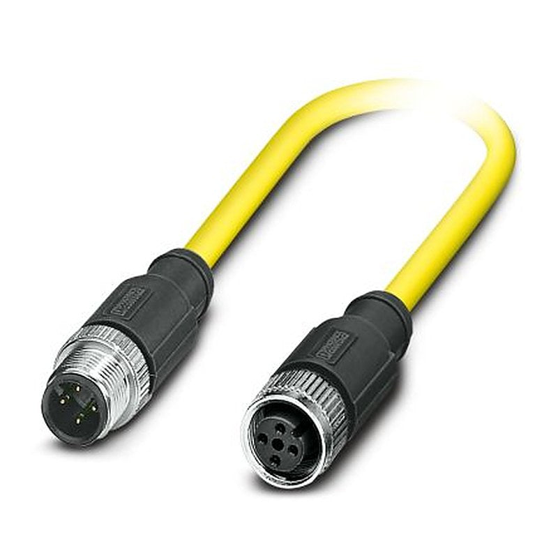Phoenix Contact Male 4 way M12, Straight to Female 4 way M12, Straight Actuator/Sensor Cable, 1.5 m