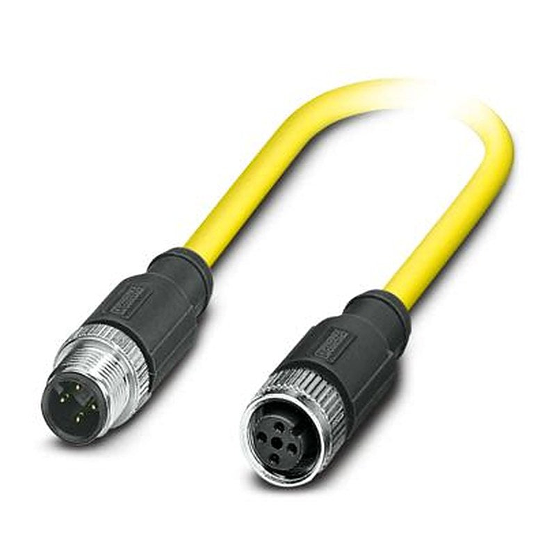 Phoenix Contact Male 4 way M12, Straight to Female 4 way M12, Straight Actuator/Sensor Cable, 500 mm