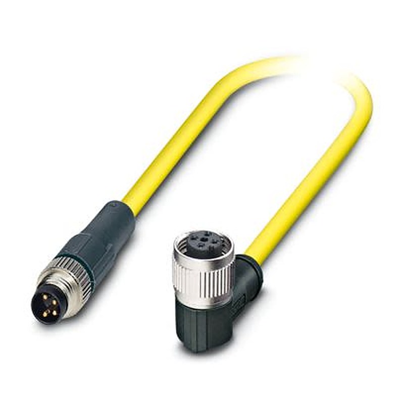 Phoenix Contact Male 4 way M8, Straight to Female 4 way Angled Socket M12 SPEEDCON Actuator/Sensor Cable, 1.5 m