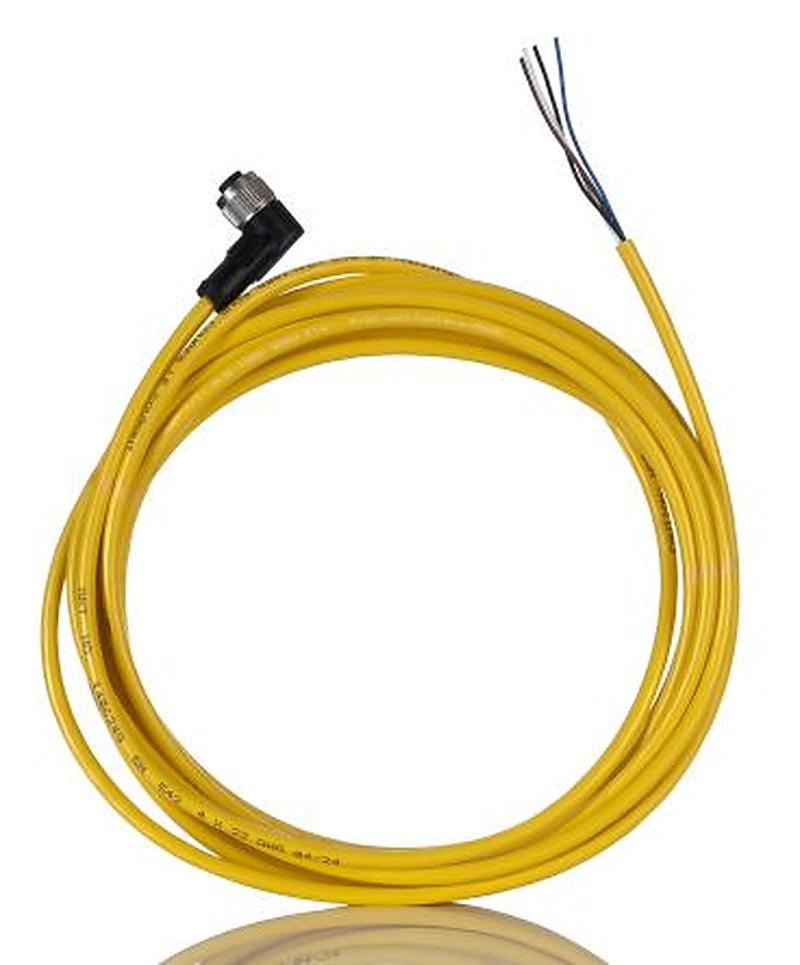 Phoenix Contact Female 4 way Right Angle to 4 way Unterminated Sensor Actuator Cable, 5 m