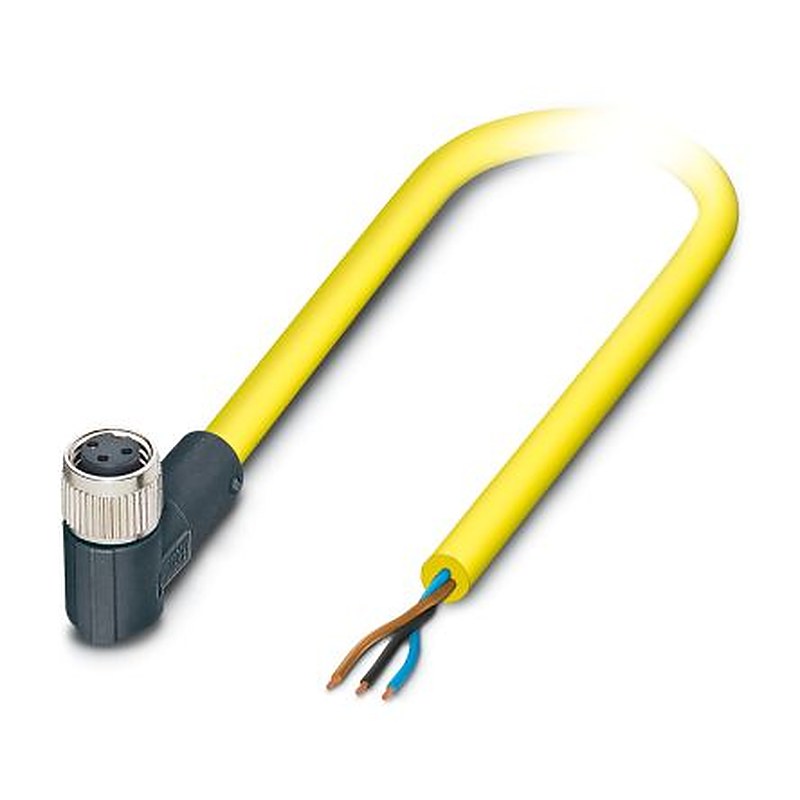 Phoenix Contact Female 3 way Right Angle to 3 way Unterminated Sensor Actuator Cable, 2 m