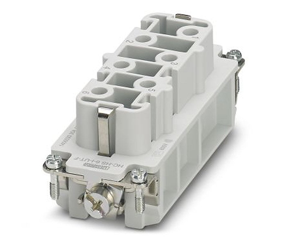 Phoenix Contact HEAVYCON HS6 Series Heavy Duty Power Connector Insert, 6-Contact, 2 Row, 1406530