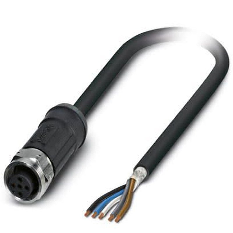 Phoenix Contact Female 3 way M12, Straight to Female Unterminated Sensor Actuator Cable, 5 m