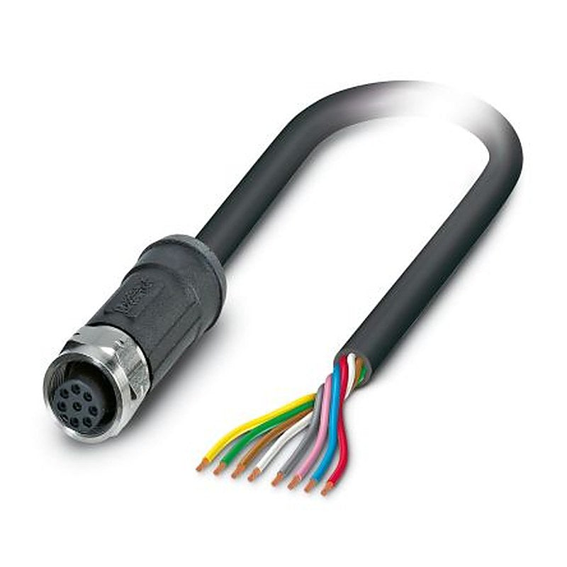 Phoenix Contact Female 8 way M12 to 8 way Unterminated Sensor Actuator Cable, 2 m