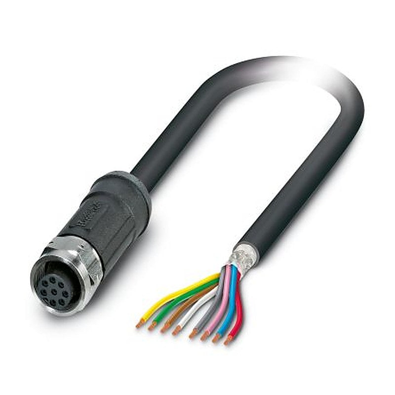 Phoenix Contact Female 8 way M12 to 8 way Unterminated Sensor Actuator Cable, 10 m