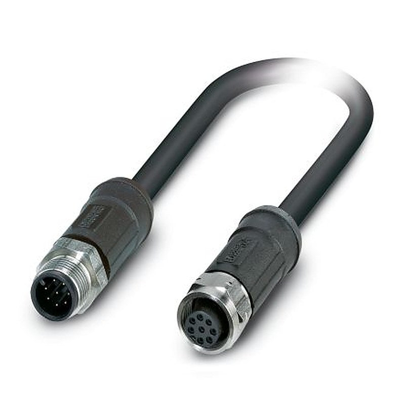 Phoenix Contact Male 8 way M12 to Female 8 way M12 Sensor Actuator Cable, 5 m