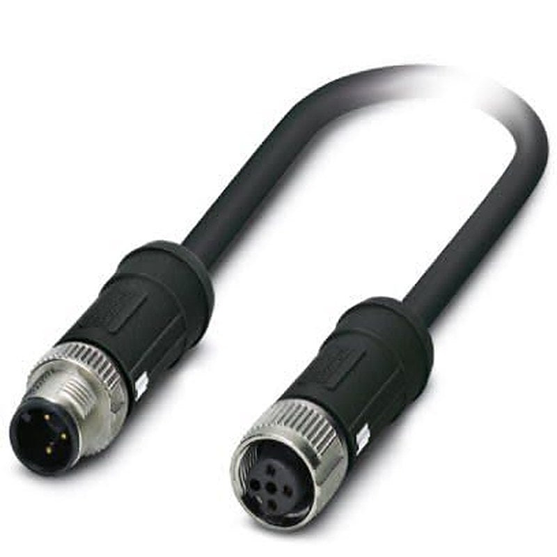 Phoenix Contact Male 3 way M12, Straight to Female 3 way M12 Sensor Actuator Cable, 2 m