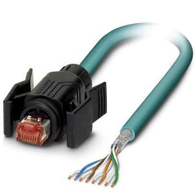 Phoenix Contact VS, 5 m Cat5 Ethernet Cable, Blue, Shielded 2 Screened Polyurethane Sheath
